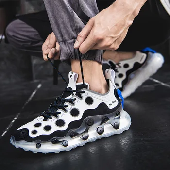 

2020 Summer New Style Low Top Mesh Air Cushion Athletic Shoes Trend of Fashion Men Reflective Breathable Casual Shoes