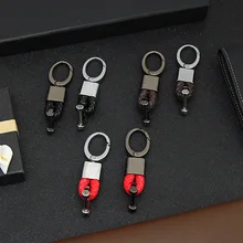 Простые мужские женские деловые автомобильные брелоки Pu плетеные веревки креативные настраиваемые, с логотипом брелок