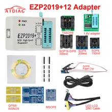 Versão mais recente EZP2019 High-speed USB SPI Programador ezp 2019 com 12 Support24 25 93 25 EEPROM Flash BIOS tomada de Chip + 7