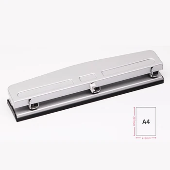 

12 Sheets Punch 3-Hole Hole Puncher Loose Leaf A4 Paper Punch Capacity Scrapbooking DIY Tools Office Binding Supplies