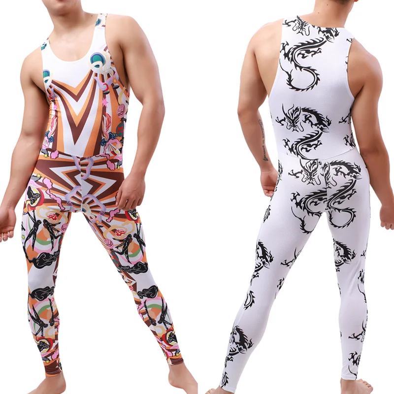 SexyMenBodysuitsTeddiesMaleGayManJockstrapJumpsuitsPanties