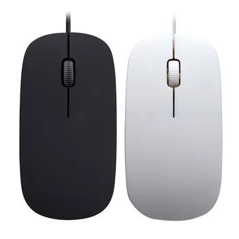 

1000DPI Ultra thin Wired Mouse Optical USB 2.0 Pro Gaming Mouse Optical Mice mouse gamer For Computer PC Laptop black white