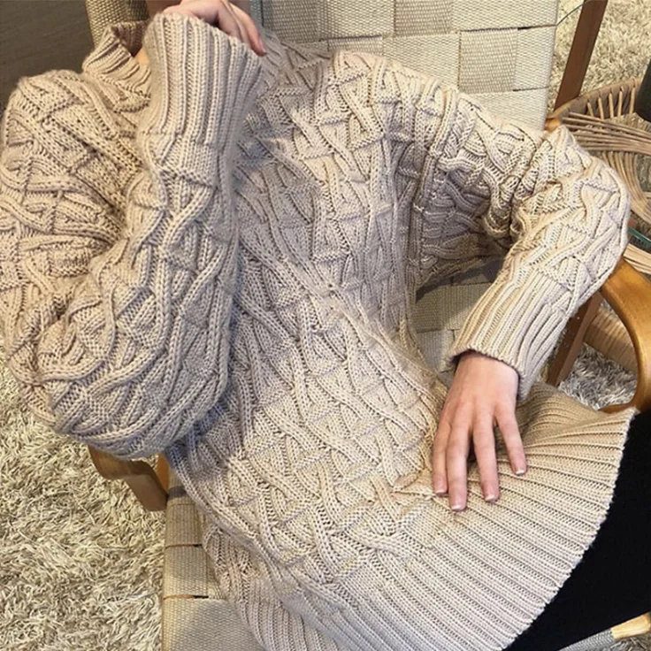 Мериносовая шерсть утепленная новая закручивания лески вязаный свитер с длинными рукавами