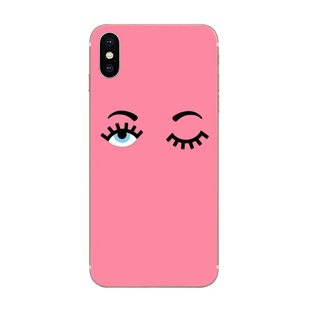 as picture Для Apple iPhone 4 4S 5 5C 5S SE 6 6S 7 8 Plus X XS Max XR мягкий чехол для телефонов чехлы Модные Chiara Ferragni Eyes - Цвет: as picture