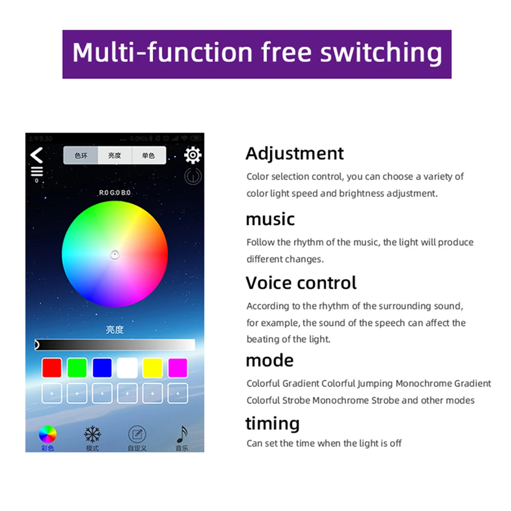 Angel Eye RGB Bluetooth APP control 2,5/3 дюйма автомобильные аксессуары модный дизайн автомобиля светодиодный Ангел апертура красочный торнадо
