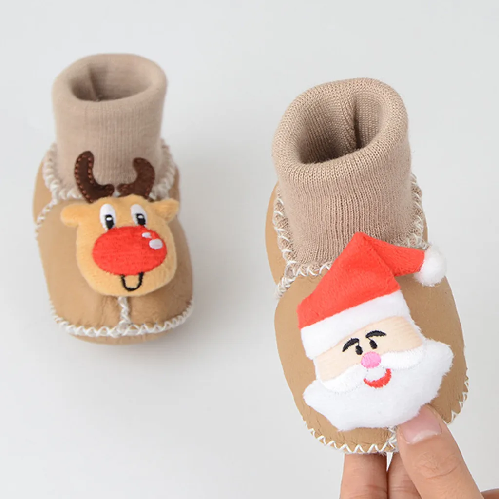 Baby Girls Autumn Winter Christmas Solid Cotton Shoes Kids Comfortable Mixed Colors Fashion First Walkers toddler Shoes