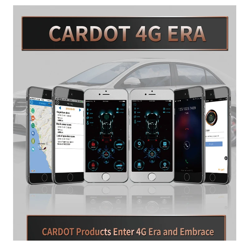 Cardot 4g gps gsm Pke бесключевая Система дистанционного стартера умная Автомобильная