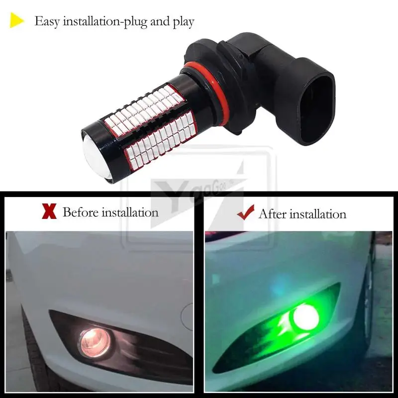 YaaGoo для авто светодиодный яркий зеленый 106-SMD прочный H11 H8 автомобиль грузовик Противотуманные фары лампы 2 шт