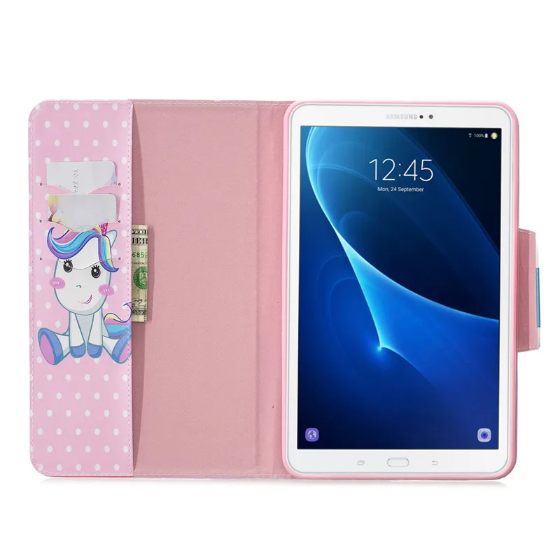 Wekays для samsung Tab A6 10,1 кожаный чехол с единорогом для samsung Galaxy Tab A6 A 6 10,1 T585 T580 T580N чехол s