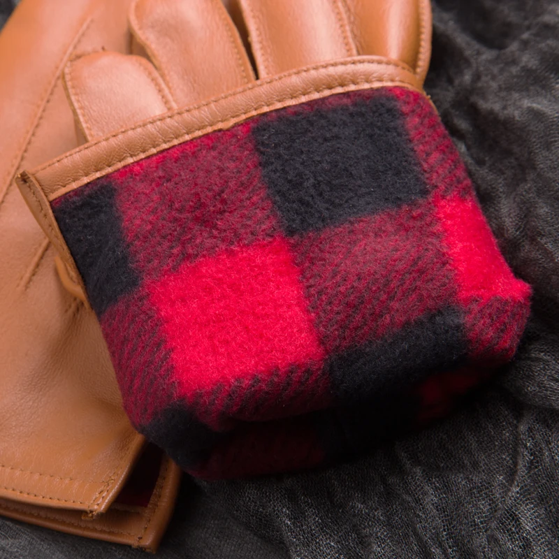 GOURS перчатки из натуральной кожи для мужчин, настоящая козья кожа, перчатки для сенсорного экрана, зимние теплые коричневые модные варежки для вождения, новинка GSM026