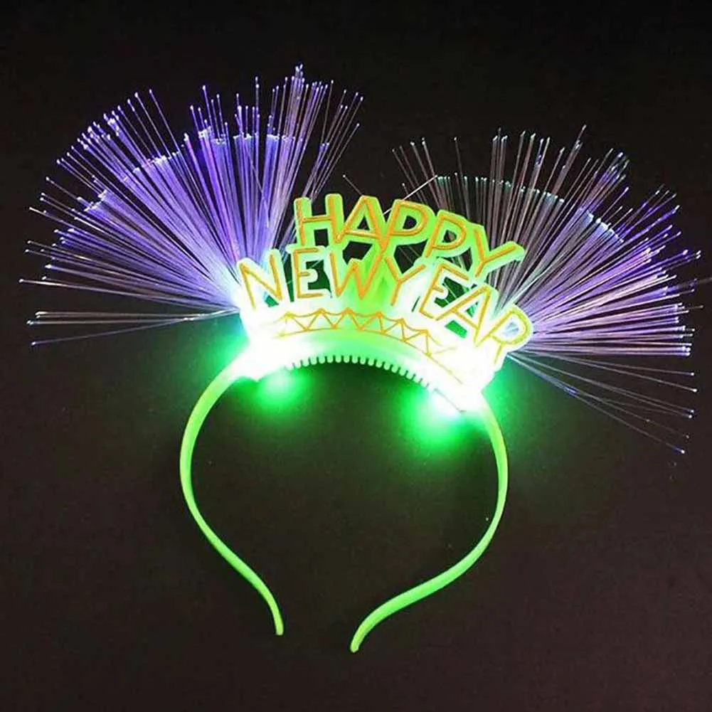 Xmas Women Girls Flashing LED Light Up Hair Band Hair Hoops Party Bar Headband