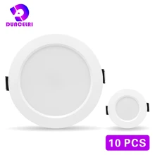

10pcs/lot 3W 5W 7W 9W 12W 15W Led Downlight 220V Recessed Ceiling Light 3/4/5 inch Round Led Panel Down Light Spotlight Lighting