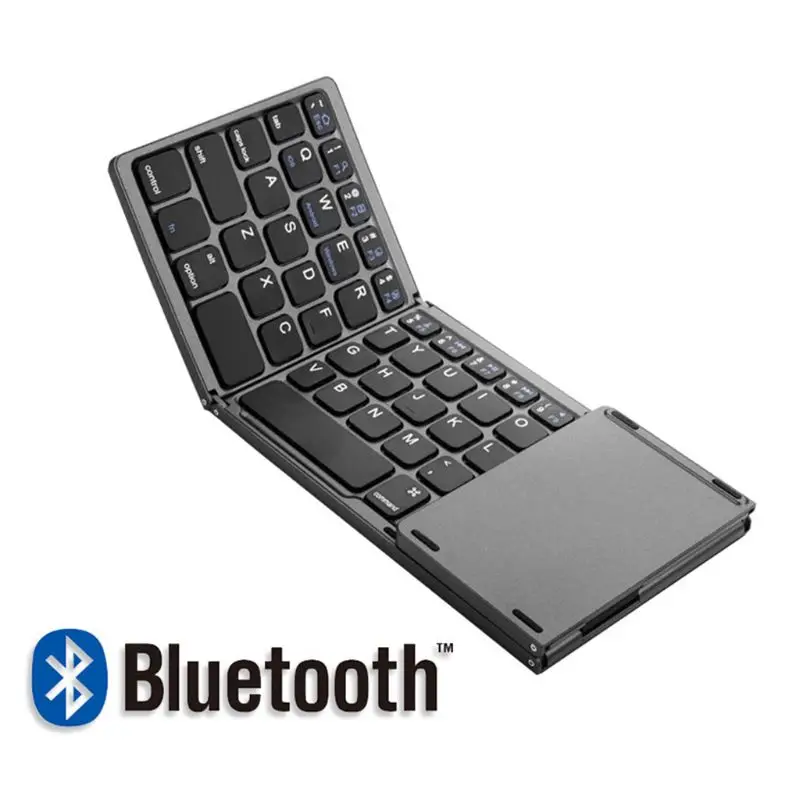 Tri складная Bluetooth беспроводная клавиатура с чувствительной сенсорной панелью мышь для телефона ПК планшета