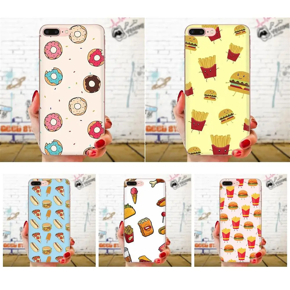 Potato Chips Donuts Pizza For HTC Desire 530 626 628 630 816 820 830 One A9 M7 M8 M9 M10 E9 U11 U12 Life Plus Soft Shell Cases | Мобильные