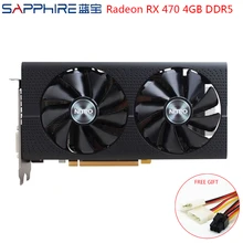 Видеокарты SAPPHIRE AMD Radeon RX470 4 ГБ DDR5 игровая видеокарта для ПК GPU RX470 256bit GDDR5 PCI Express 3,0