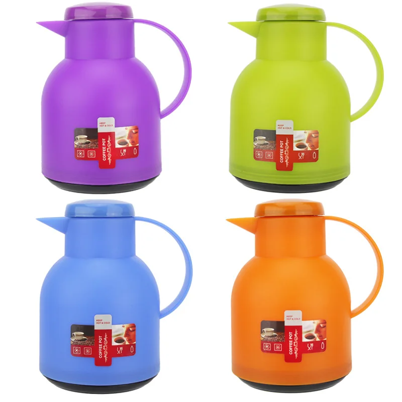 1L Portable Glass Vacuum Liner Flask Thermos Insulated Leak-proof Outdoor Hot Water Jug Bottles Coffee Tea Thermal Kettle Travel