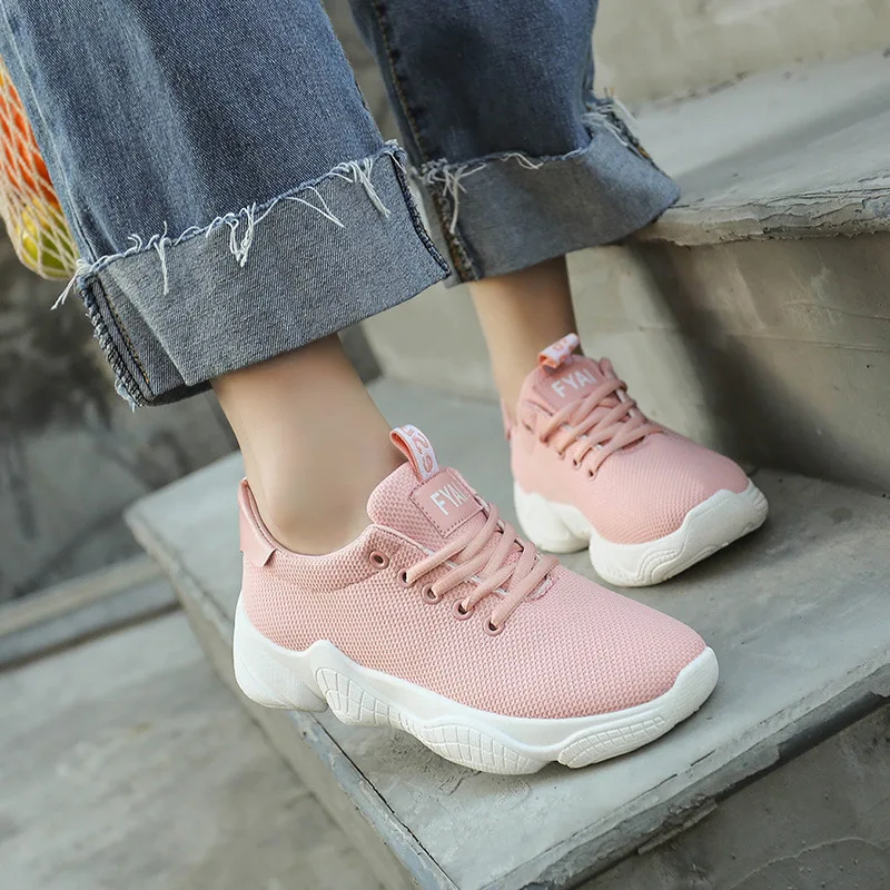 

Spring And Autumn New Style Korean-style round-Toe Platform Casual Dad Shoes Students Harajuku-Style Running Athletic Shoes Brea