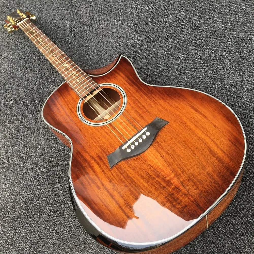 Подлокотник K24 Акустическая гитара sunburst KOA K24ce электрическая акустическая гитара с полуразрезом электрическая акустическая гитара