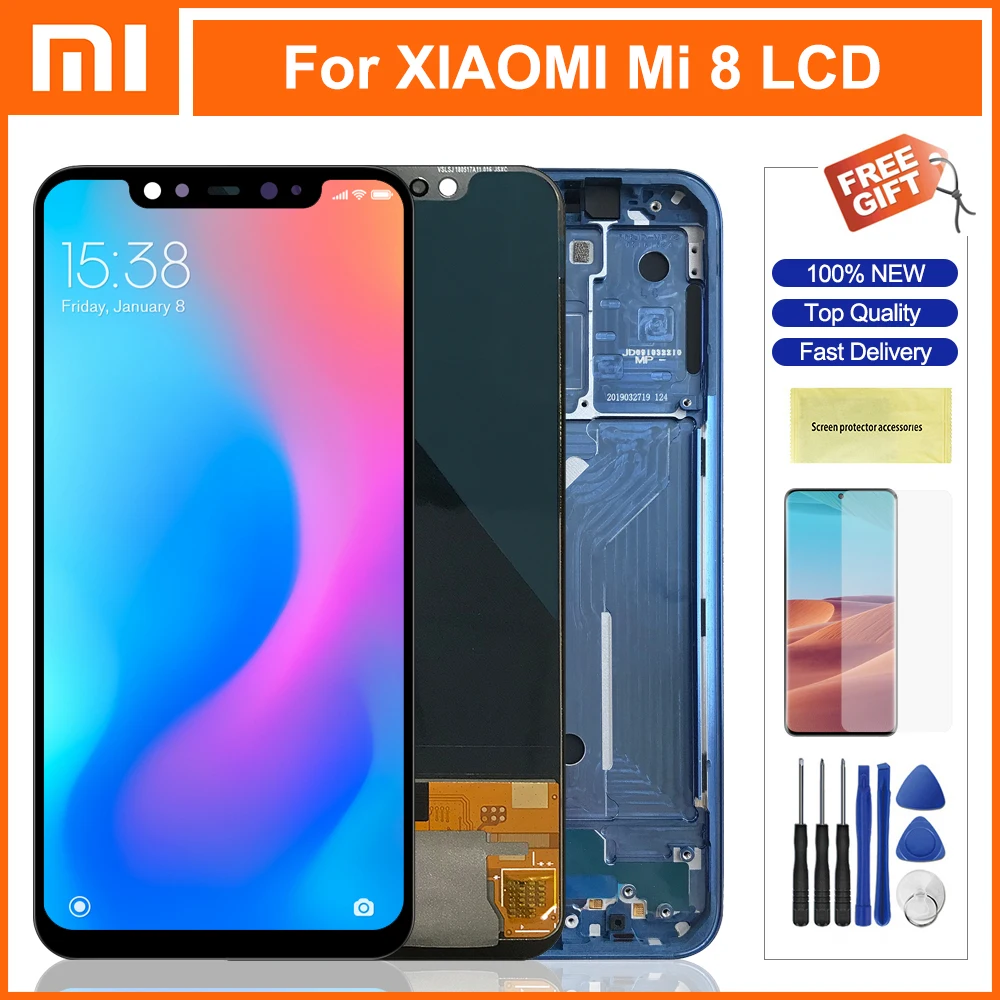 6 21 &quotSuper AMOLED ЖК-дисплей для Xiaomi Mi 8 MI8 ЖК-экран сенсорный экран панель дигитайзер