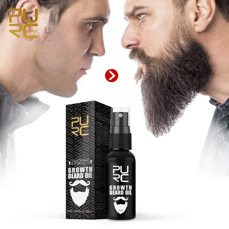 El crecimiento aceite de barba crezca barba más grueso y más completa espesar cabello aceite de barba ingredientes Premium 2019 nuevo cuidado Personal para hombre TSLM2