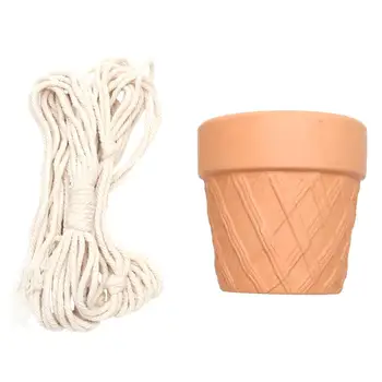 

1 Set Household Flower Pot Bonsai Adornment Basin Storage Container(Light Brown)