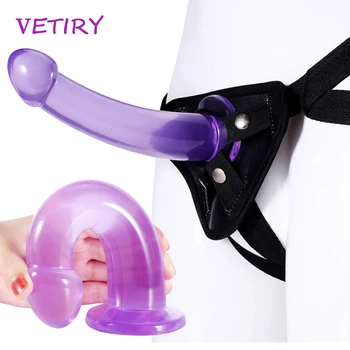 Strap On Realistic Dildo Adjustable Strapon Dildo Panties Sex Toys for Lesbian Women Couples Sex Shop Gay Adult Game Anal Plug 1