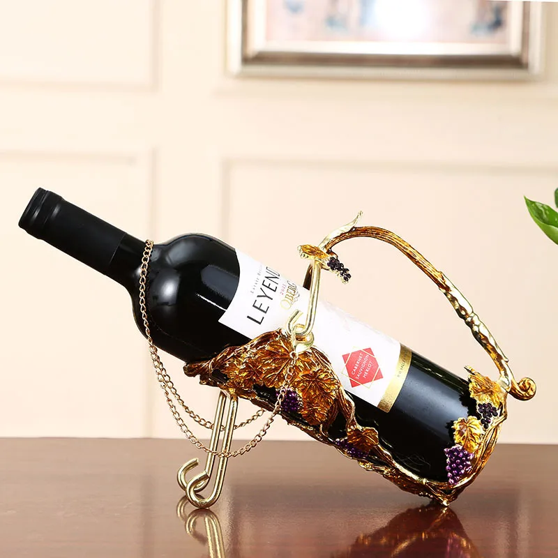 1pcs wine rack Европейский эмалированный бокал для красного вина, Золотой Ретро бокал, бессвинцовые хрустальные бокалы, бокалы для шампанского, свадебный подарок, вечерние стаканы для напитков - Цвет: 1pcs wine rack
