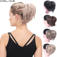 Delice женский эластичный прямой булочка пончик-шиньон Резиновая лента синтетические волосы резинка для волос обертка на волосы кольцо для конского хвоста шиньоны