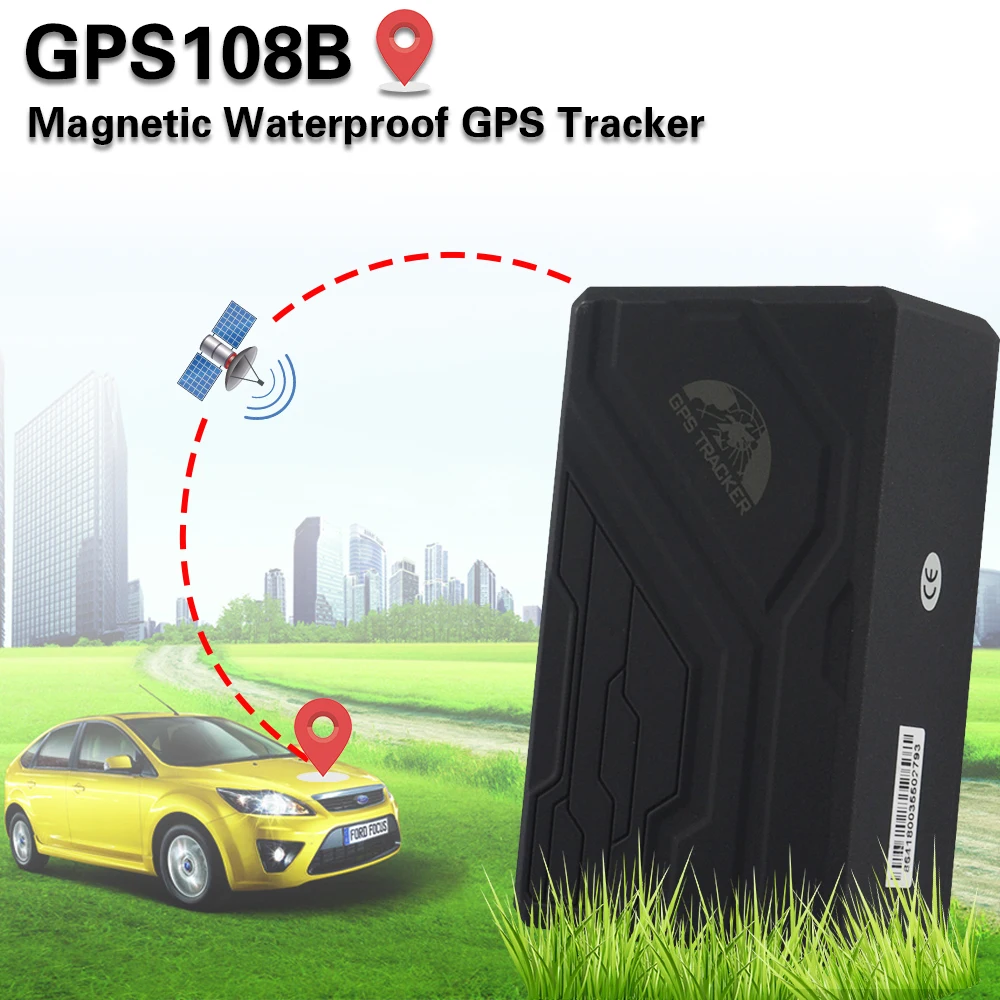 Сильный магнитный автомобильный gps-трекер положения gps 108B с SOS/Geographic Fence Сигнализация и внешняя система отключения питания
