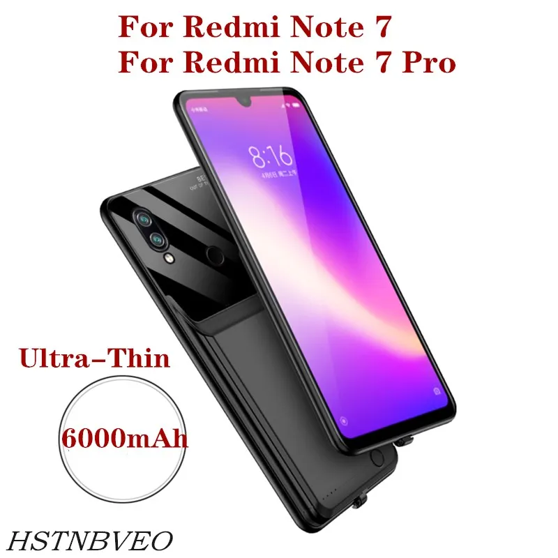 

HSTNBVEO Portable Battery Case For Redmi Note7 Power Bank Battery Charger Case For Xiaomi Redmi Note 7 Pro Backup Charging Case