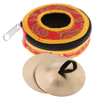

2pcs Belly Dance Finger Cymbals Zills Belly Dancing Accessories & Case Home Decor