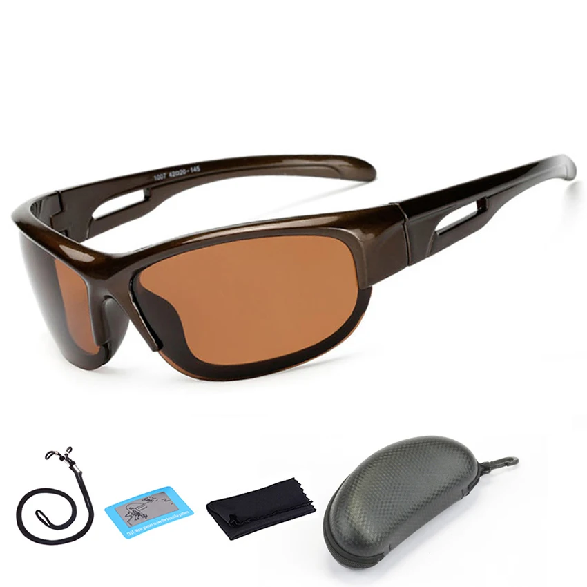 Новые поляризованные солнцезащитные очки для рыбалки, пешие велосипедные очки для верховой езды, очки ночного видения, спортивные очки для рыбалки с коробкой