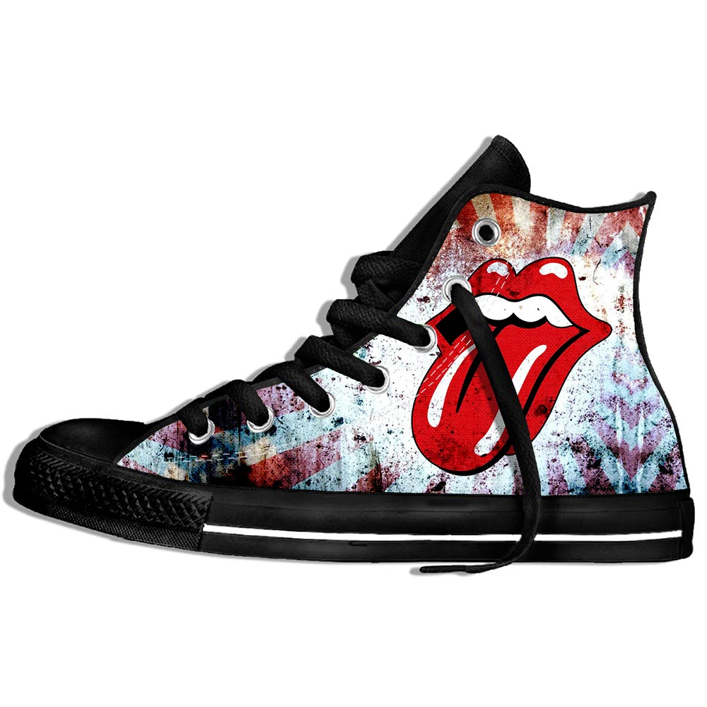 De Los Rolling Stones/кроссовки с 3d принтом для мужчин/женщин, Harajuku, забавная легкая обувь в стиле хип-хоп