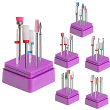 7 шт./компл. керамика недостаточно совершенная Шлифовка с помощью набор для всей поверхности головы поворотный инструмент для маникюра и педикюра, фрезер для ногтей, сверлильный биты машина Наборы Польский Инструмент