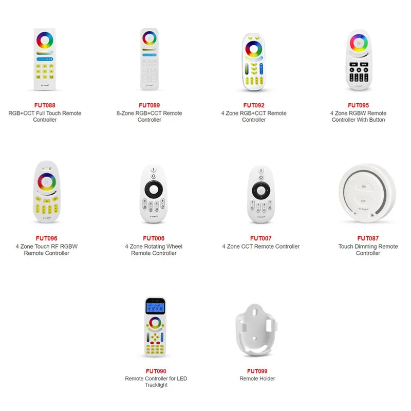 MiLight uzaktan 2.4G RF kablosuz LED uzaktan kumanda RGB kontrol Dimmer FUT006 FUT007 FUT088 FUT089 FUT087 FUT090 FUT092 FUT095 FUT096