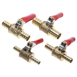 6mm 8mm 10mm12mm Ball Faucet Shutoff Ball Valve Hose Barb Inline Water Oil Air Gas Fuel Line Small Brass Ball Valve