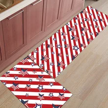 Независимый день ретро-Флаг США Звезда 2 шт. коврик для кухни аксессуары для ванной комнаты Набор грязи мусора грязи Траппер пол ковры площадь