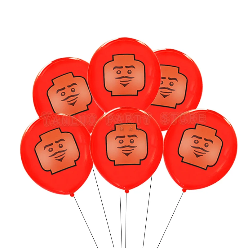Red 10pcs 10 шт. Мальчики Дети ниндзя строительный блок тематическая вечеринка на день рождения воздушный шар Ninjago воздушный шар детский душ вечерние принадлежности для декора Globos - Цвет: Red 10pcs