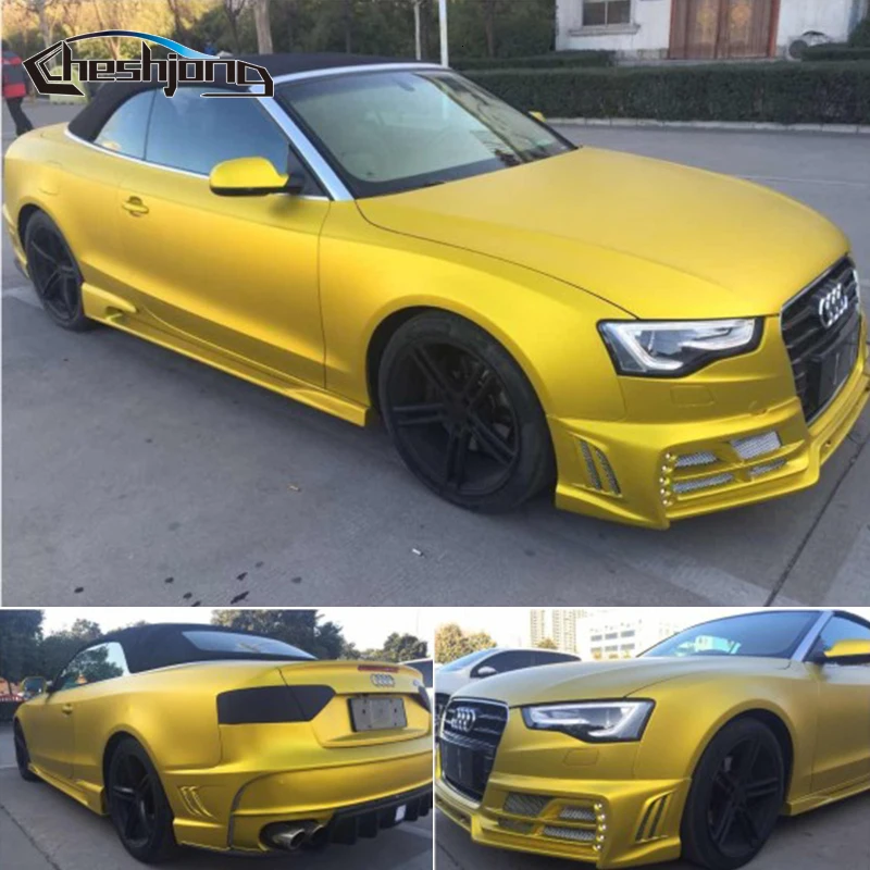 Matte-chrome-Golden-Car-Wrap-Vinyl-Sheet-8
