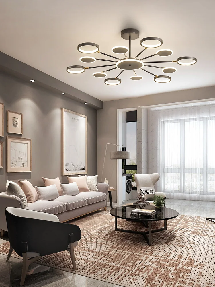 

New led Chandelier For Living Room Bedroom Home chandelier by Modern Led Gold / Black adjustable Lamp Lighting chandelier lamp