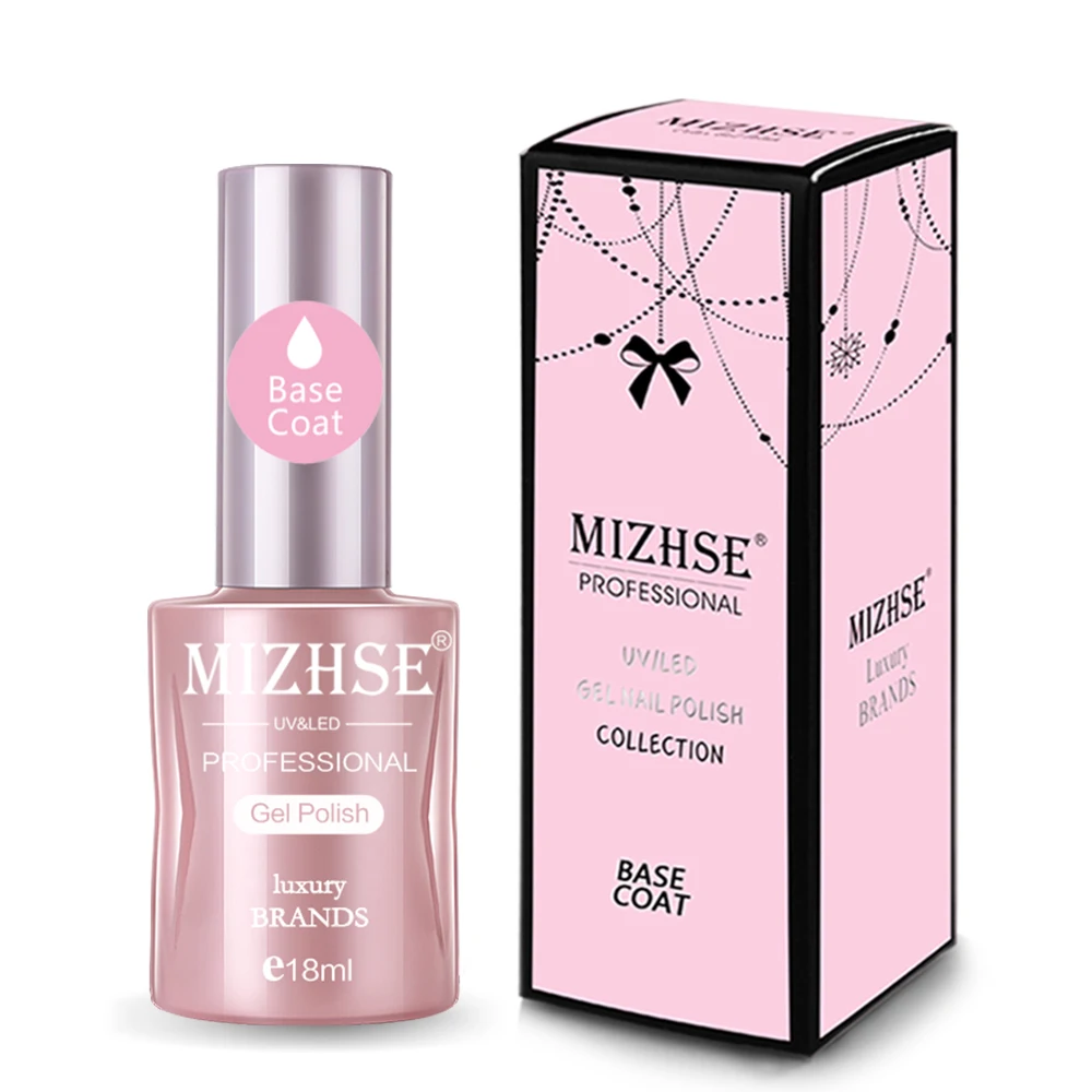 MIZHSE матовое верхнее покрытие УФ гель лак 2 шт основа и верхнее покрытие для Nails18ML стойкий гель лак прозрачный цвет матовое верхнее покрытие - Цвет: Base Coat