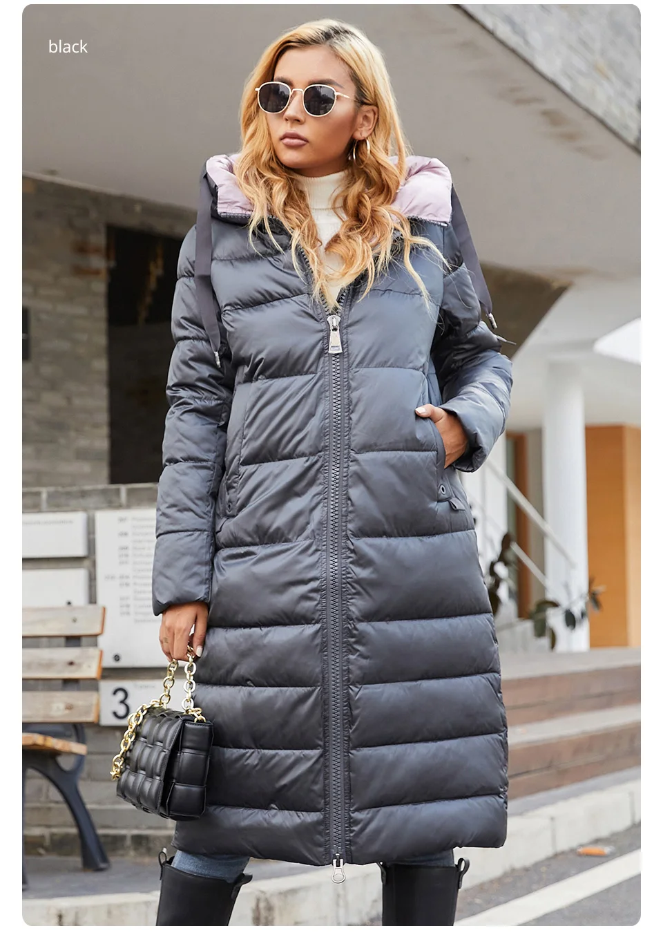 GASMAN 2022 New women's winter down jackets brand high-quality fashion parkas Casual contrast warm Hooded Coat women 21792