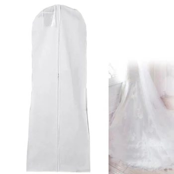 

1.8 M Professional Wedding Dress Non-Woven Gown Extra Large with Storage Bag Dust Cover Hang Pouch
