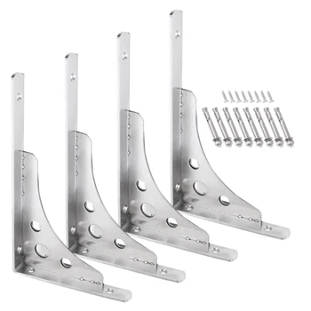 

Big deal 12-Inch Heavy-Duty Bracket, 2 in Each Package, Wall-Mounted Floating L-Shaped Bracket, Thickened 4mm