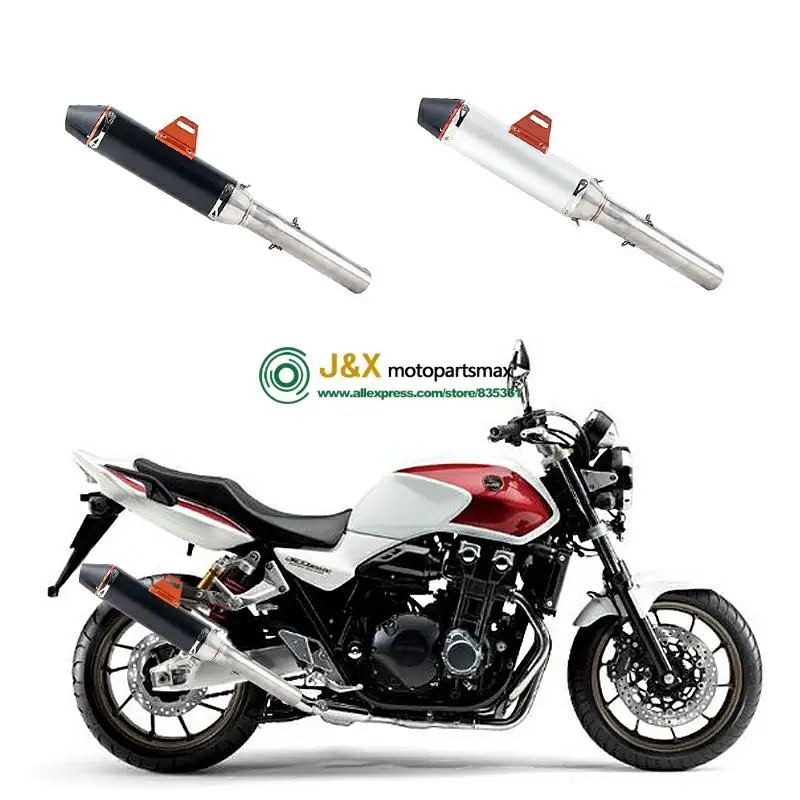 Мотоцикл полный системы глушитель Escape дБ убийца слипоны для Honda CB1300 CB 1300 среднего контакта трубы 2003 до 2013