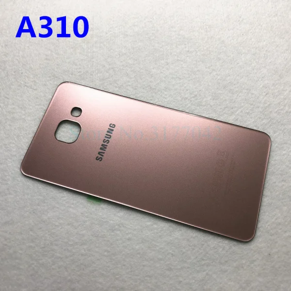 A310 Pink Samsung задняя Батарея чехол для samsung Galaxy A3 A5 A7 A310 A310F A510 A510F A710 A710F сзади Стекло чехол - Цвет: A310 Pink