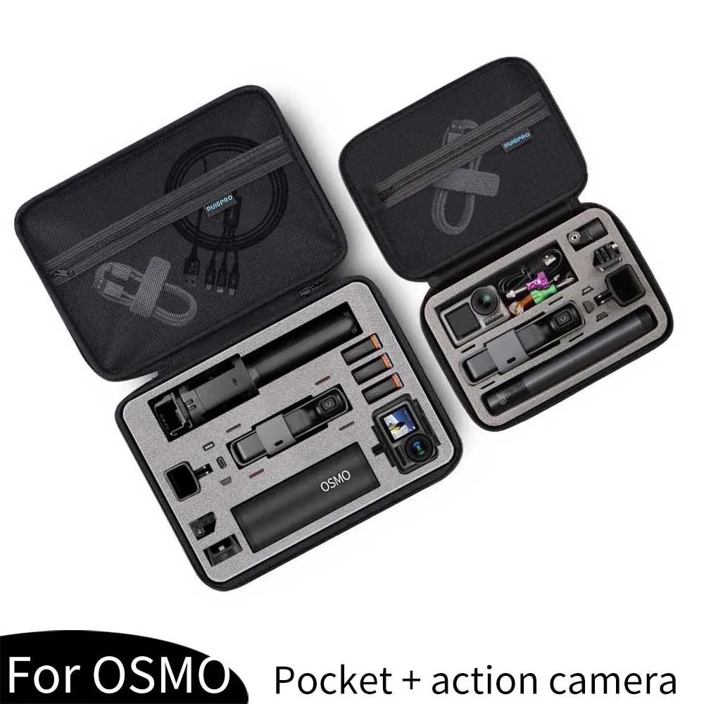 Portable storage bag Shockproof Carrying Case Protective Box For DJI Osmo Action GoPro Hero 8 7 6 5 Sports camera Accessories
