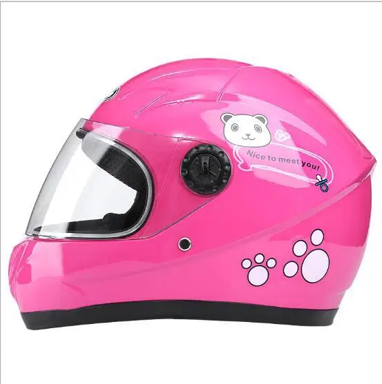 Dragonpad Зимний мотоциклетный шлем для езды на мотоцикле, электрический велосипедный шлем, детский уличный защитный шлем - Цвет: Pink