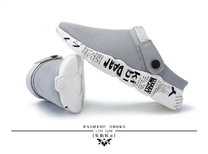 Comfort Men Shoes Casual Big Size Men's Home Slippers Fashion Mesh Soft Summer Sandals Crock Fishing Quick-drying Man Slipper B1