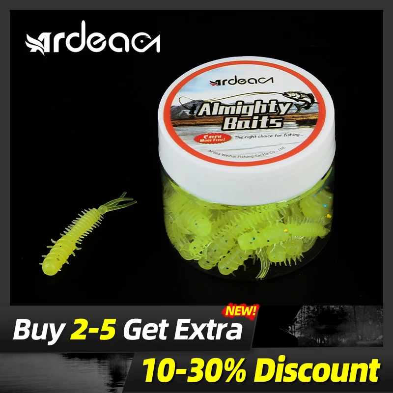 

Ardea Soft Lures worm Baits Fishing Lure 43mm 0.4g 30pcs Shad Silicone Bait Tail Jigging Wobblers Bass Pike Fishing Tackle